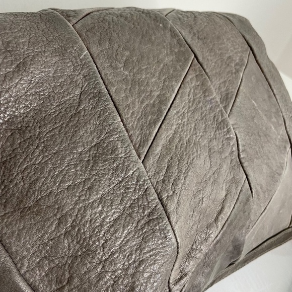 ABRO Distressed Leather Patchwork Boho Hobo Shoulder Bag - Picture 9 of 14